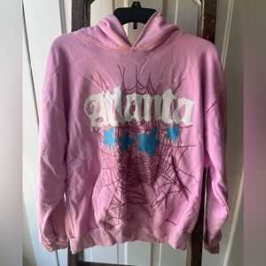 Sp5der Atlanta pink Hoodie size small